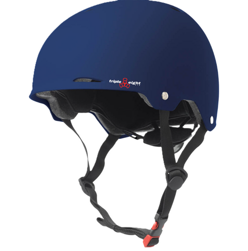 TRIPLE 8 GOTHAM SKATE HELMET XS/S-BLUE MATTE RUBBER CERTFIED/astm