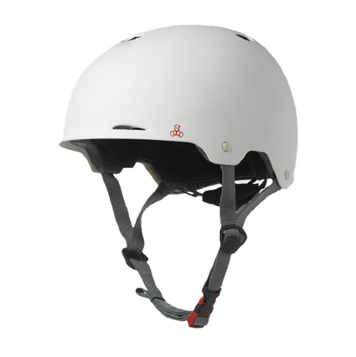 TRIPLE 8 GOTHAM SKATE HELMET XS/S-WHITE MATTE RUBBER CERTFIED/astm