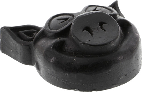 PIG HEAD RAISED CURB SKATEBOARD WAX BLACK