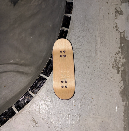 RYSE Block Logo Fingerboard Deck Natural Black 34mm OG Asgard