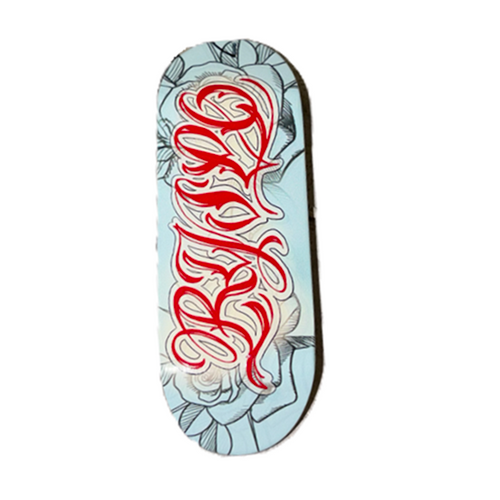RYSE Old English Rose Script Fingerboard Deck Red 34mm OG Asgard
