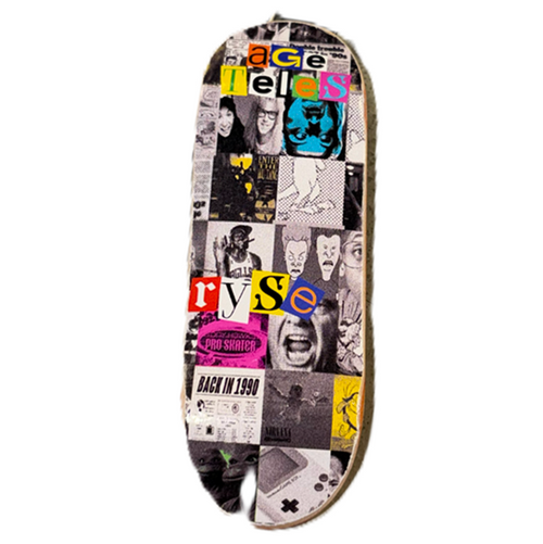 RYSE Age 90s Baby Pro Fingerboard Deck Black White 32mm OG Midgard