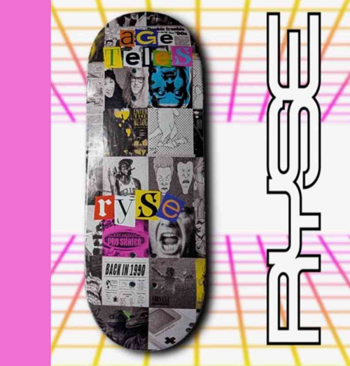RYSE Age 90s Baby Pro Fingerboard Deck Black White 32mm OG Midgard