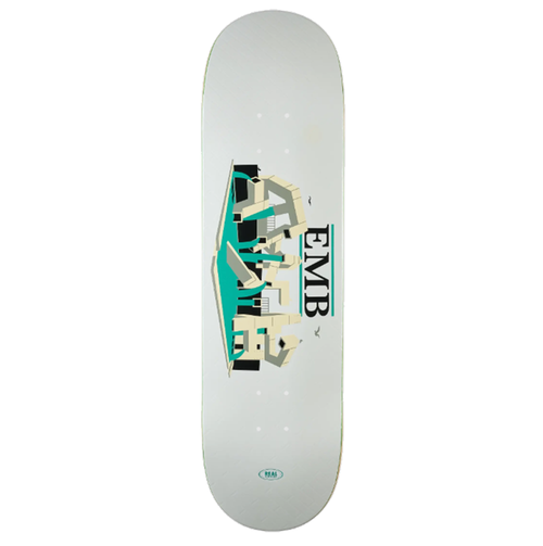 Real EMB Skateboard Deck White 8.5x14.25wb