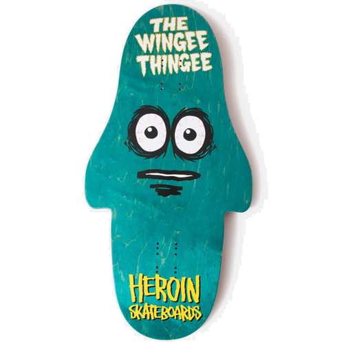 Heroin Wingy Thingee Skateboard Deck Light Green 15.2x30.6