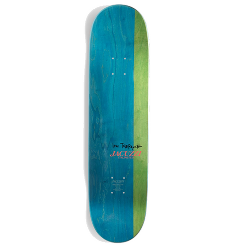 Jacuzzi Berry Roll Up Skateboard Deck Black 8.25x14.25WB