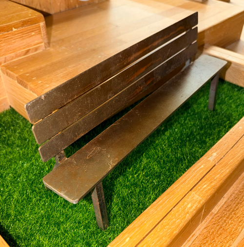 USAFBL Park Bench Fingerboard Obstacle Grey 10x4