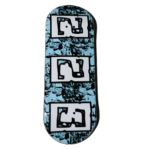 223 Sky Blue Fingerboard Deck Black White Blue 34x97 Medium Low