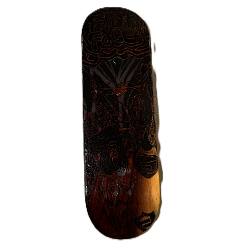 Flatface G15.12 Fingerboard Deck Jay Outlines Black 29mm Real Wear