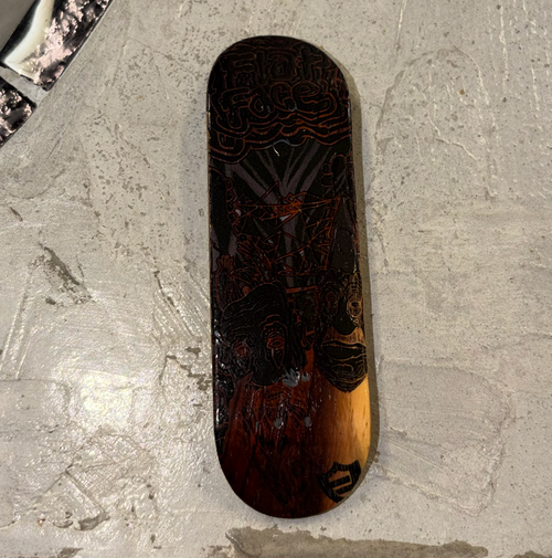 Flatface G15.12 Fingerboard Deck Jay Outlines Black 29mm Real Wear