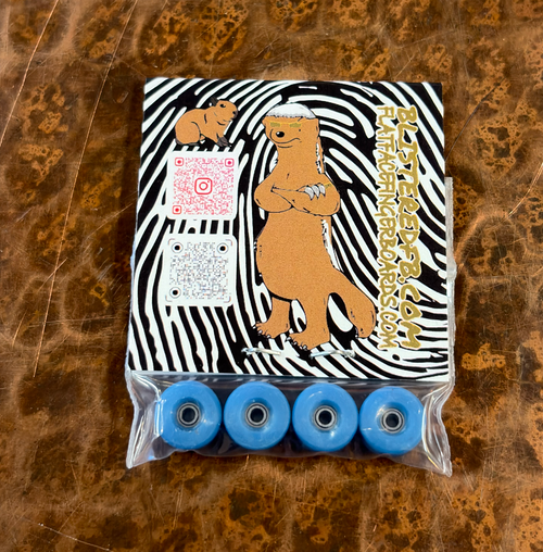 Flatface Blistard Blackriver Fingerboard Wheels Urethane Blue Gold 72d Ultra V5