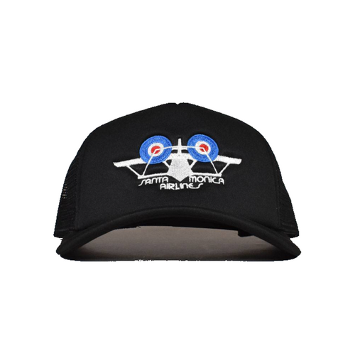 SMA Bi Plane Mesh Trucker Hat Black Snapback