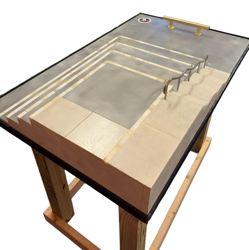 Warehouse Ramps Wallenberg Fingerboard Park w Stand Grey White 3x4