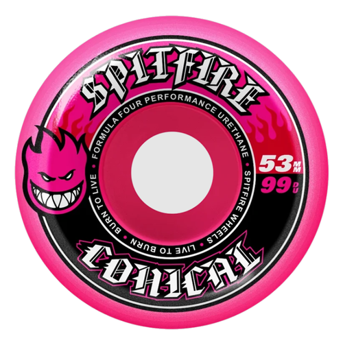 Spitfire F4 Conical Wheels Set Pink 53mm/99d