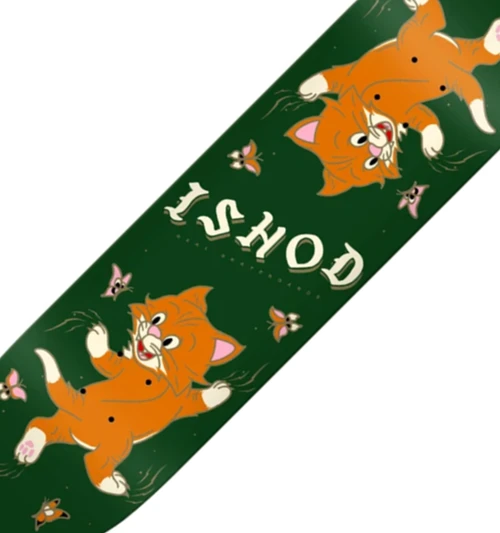 Real Ishod Kitten Slick Twin Tail Skateboard Deck Green 8.3x14.4WB