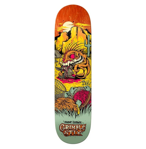 Anti Hero Gewer Gryptids Skateboard Deck Red Yellow Blue 8.25x14.38WB