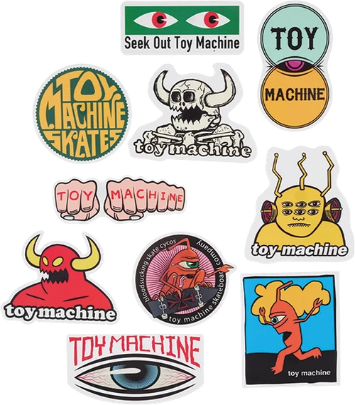TOY MACHINE STICKER PACK 1 ASSORTED STICKER PACK