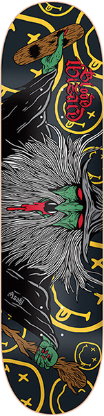 BLOOD WIZARD KAIHARA FLYING WIZARD SKATEBOARD DECK 8.25