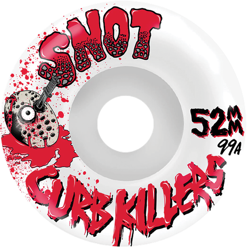 SNOT CURB KILLER CONICAL 52MM 99A WHITE WHEELS SET
