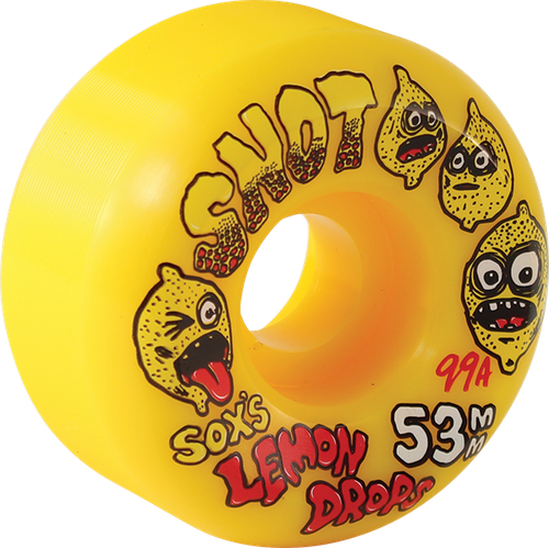SNOT SOX LEMON DROPS CONICAL 53MM 99A YELLOW WHEELS SET