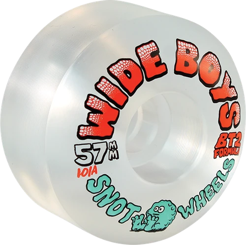 SNOT WIDE BOYS 57MM 101A CLEAR ORANGE WHEELS SET