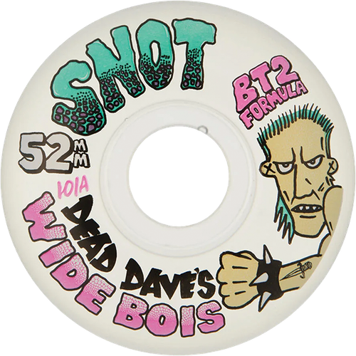 SNOT DEAD DAVE WIDE BOYS 52MM 101A CLEAR WHEELS SET