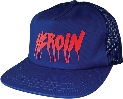 HEROIN DRIP TRUCKER HAT ADJ ROYAL BLUE