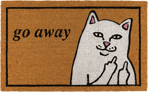 RIP N DIP GO AWAY DOOR MAT RUG BROWN