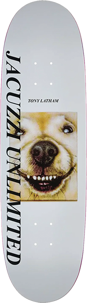 JACUZZI LATHAM SMOOSHED EGG SKATEBOARD DECK 9.12X32.3 WHT EX7