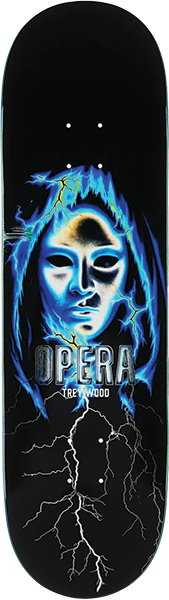 OPERA WOOD LIGHTNING SKATEBOARD DECK 8.75 BLACK SILVER EX7