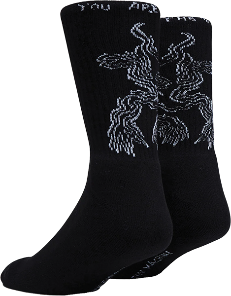 TOY MACHINE VOID CREW SOCKS BLACK 1pr