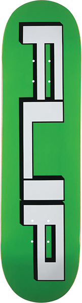 FLIP SQUARED LOGO SKATEBOARD DECK 8.25 GREEN