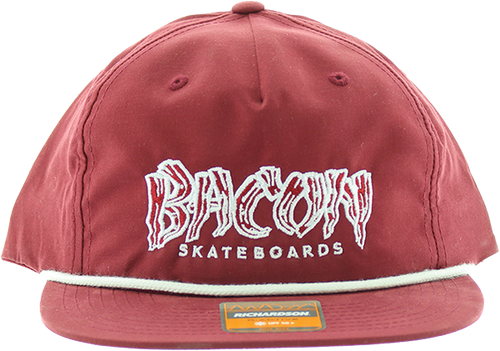BACON RICHARDSON HAT ADJ BURGUNDY WHT