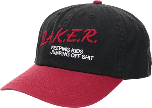 BAKER NARC DAD HAT ADJ BLK RED