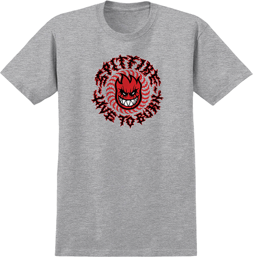 SPITFIRE DEATHMASK CLASSIC SS XLARGE HEATHER GREY
