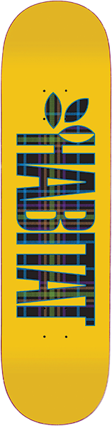 HABITAT APEX TWIN TEXTILE SKATEBOARD DECK 8.5 YELLOW