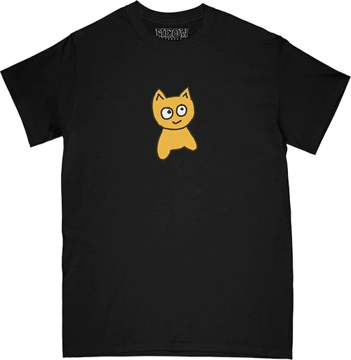 MEOW BIG CAT SS XLARGE BLACK