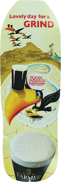 RHPS FARMER TOUCAN SKATEBOARD SKATEBOARD DECK 10.62x33.75