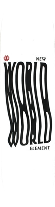 ELEMENT NEW WORLD ELEMENT SKATEBOARD DECK-8.0 WHT/BLK featherlight