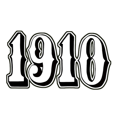1910 Skeletons Sticker White Black 4inch