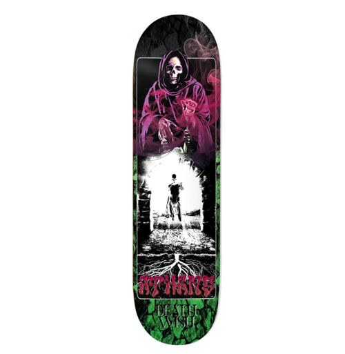 Deathwish Chris Athans Folklore Skateboard Deck Black Green Purple 8.38x14.35wb