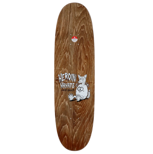 Heroin Hayate Fox Egg Skateboard Deck White 8.75x14wb