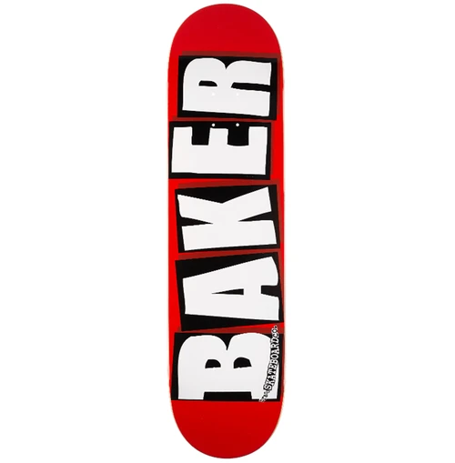 Baker Brand Logo Skateboard Deck Red Black White 8.0