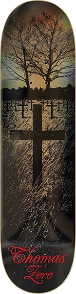 ZERO THOMAS LIFE AND DEATH SKATEBOARD DECK-8.25 BRONZE