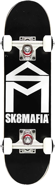 SK8MAFIA HOUSE LOGO MICRO SKATEBOARD COMPLETE-6.0 BLACK