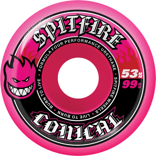 SPITFIRE F4 99A CONICAL 53MM PNK WHEELS SET