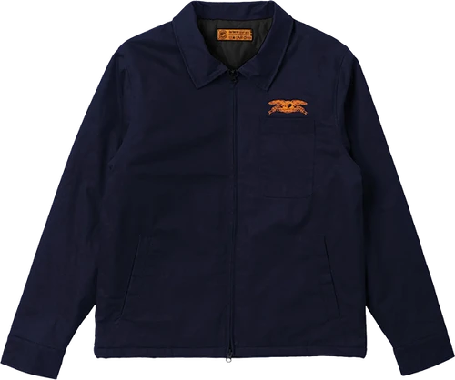 ANTI HERO BASIC EAGLE STASH JACKET LARGE NAVY ORANGE
