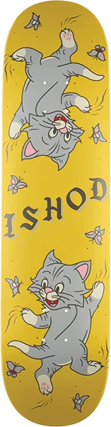 REAL WAIR KITTEN SCRATCH TT SKATEBOARD DECK-8.0 YELLOW