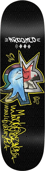 KROOKED GONZALES SIGNATURE SKATEBOARD DECK-8.5 BLACK