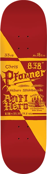 ANTI HERO PFANNER MAS REFRESCOS SKATEBOARD DECK-8.38 RED